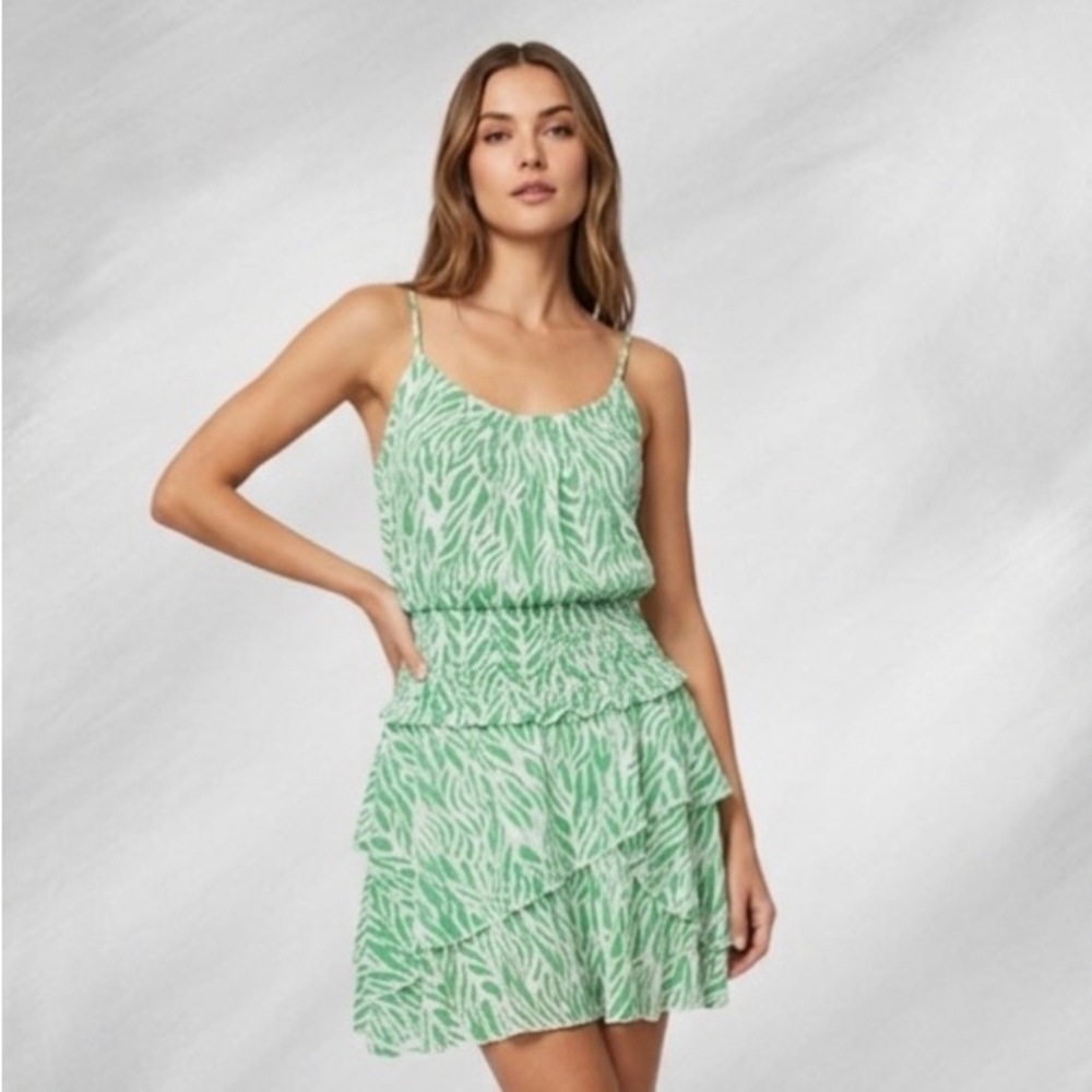 Diane von Furstenberg X Target Strappy Mesh Sea Twig Green Mini Dress Sz small